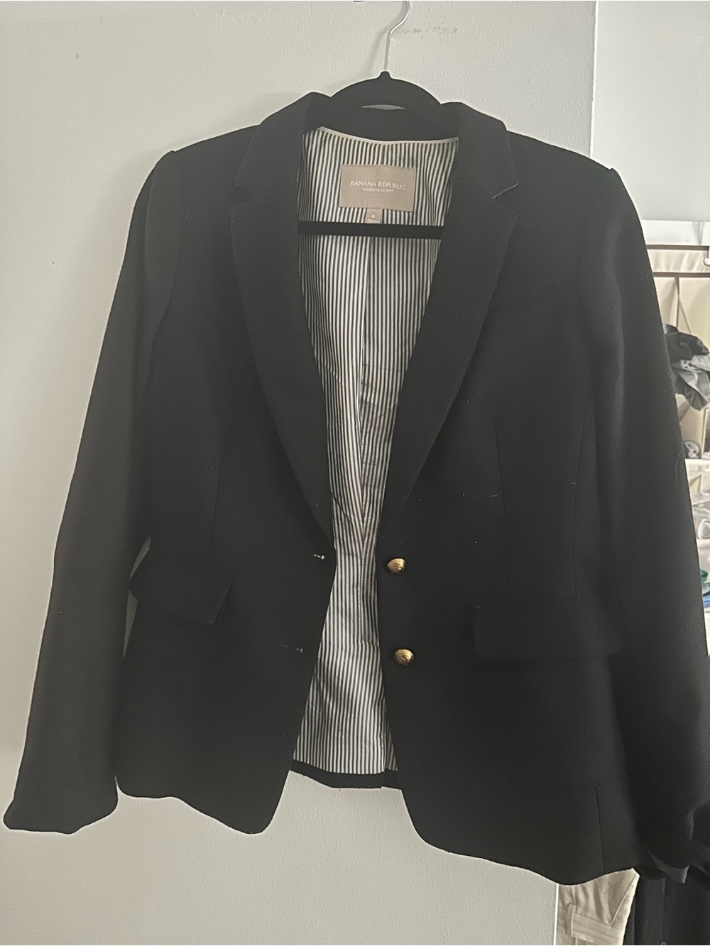 Banana Republic Black Blazer with Gold Buttons